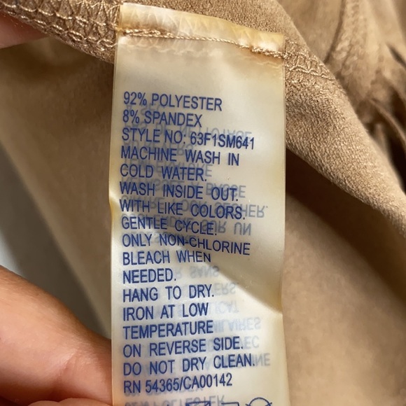 Nygard Women's Camel Color Faux Suede Fringed Shawl Western Boho One Size - Picture 8 of 8